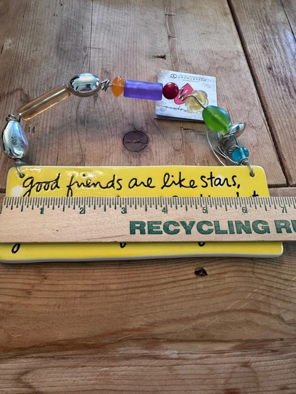 Good Friends Are Like Stars Ceramic Plaque Sandra Magsamen Yellow Dept 56 NWT